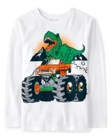 Boys Dino Monster Truck Graphic Tee