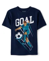 Boys Soccer Goal Graphic Tee