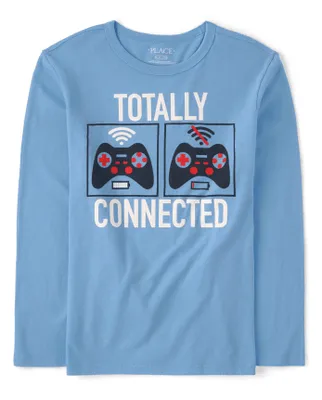 Boys Totally Connected Graphic Tee