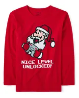 Boys Santa Gamer Graphic Tee