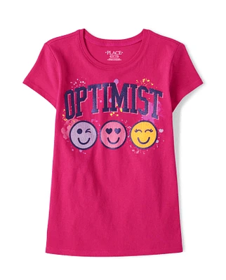 T-shirt graphique Optimist pour filles