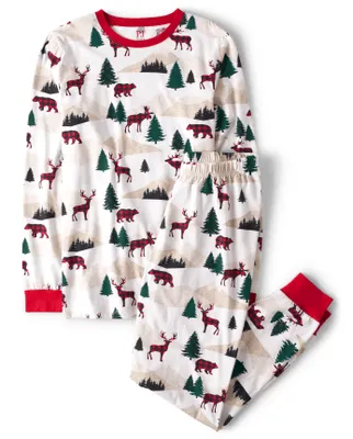 Adult Matching Family Mountain Cotton Pajamas