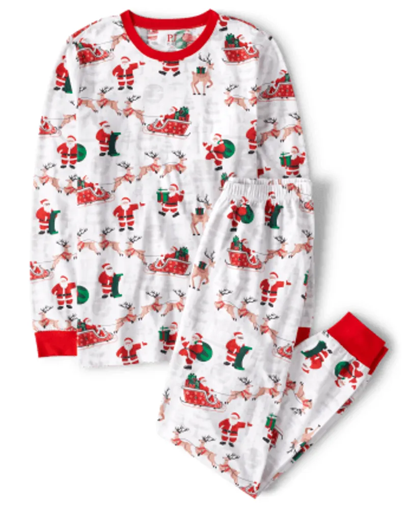 Adult Matching Family Santa Reindeer Cotton Pajamas