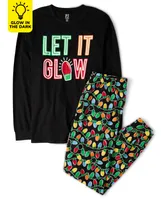 Adult Matching Family Glow Let It Cotton Pajamas