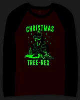 Adult Matching Family Glow Christmas Tree-Rex Cotton Pajamas