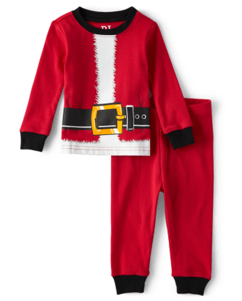 Baby And Toddler Matching Family Santa Suit Snug Fit Cotton Pajamas