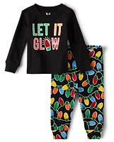 Baby And Toddler Matching Family Glow Let It Snug Fit Cotton Pajamas