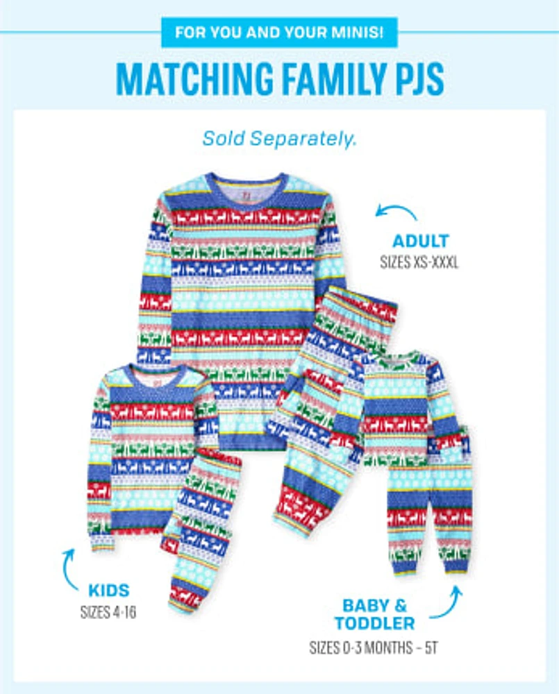 Baby And Toddler Matching Family Fairisle Snug Fit Cotton Pajamas