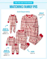 Adult Matching Family Candy Cane Fairisle Cotton Pajamas