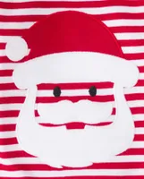 Baby And Toddler Striped Santa Snug Fit Cotton Pajamas