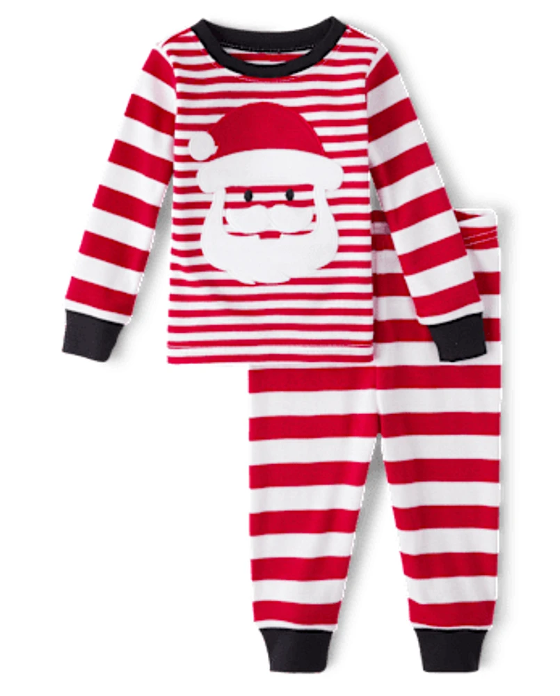 Pyjama unisexe Bébé et tout-petit rayé Santa Ajusté en coton