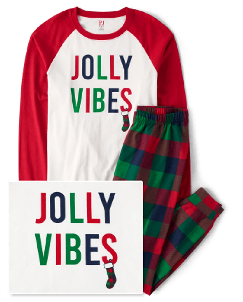 Pyjama en coton unisexe pour adulte assorti Family Jolly Vibes