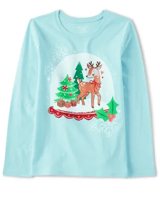 Girls Snow Globe Graphic Tee