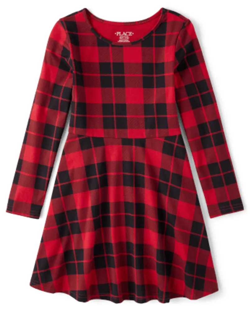 Girls Plaid Everyday Dress