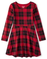 Girls Plaid Everyday Dress