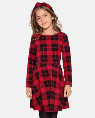 Girls Plaid Everyday Dress