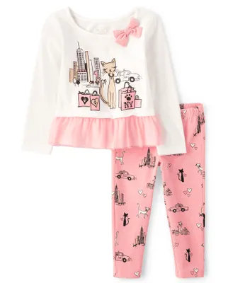Toddler Girls Paris 2-Piece Outfit Set
