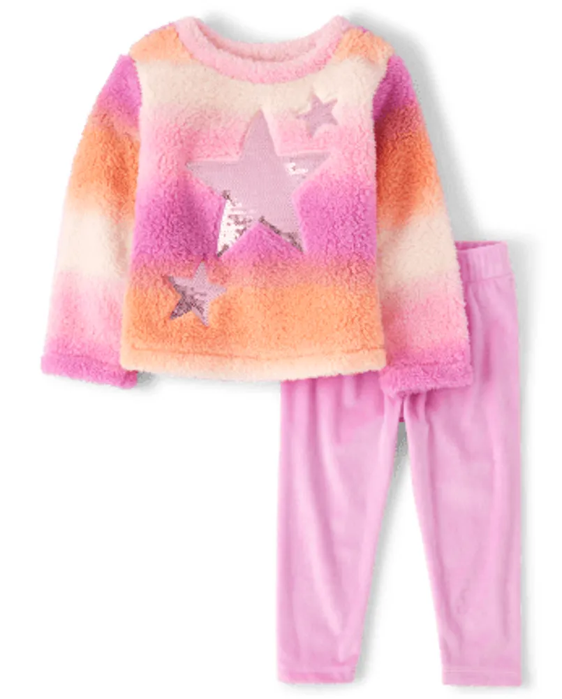 Toddler Girls Sequin Star 2-Piece Outfit Set