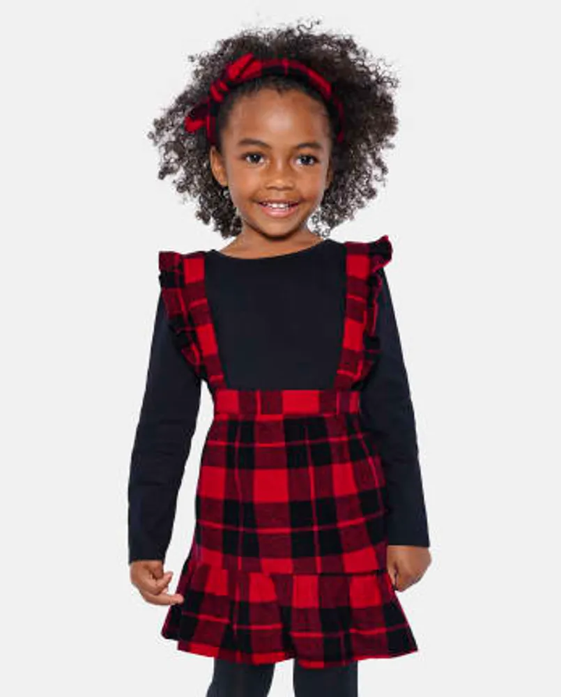 Toddler Girls Buffalo Plaid 2-Piece Outfit Set