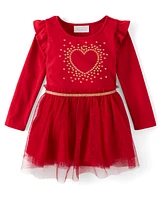 Robe tutu en maille cœur pour bébés et petites filles