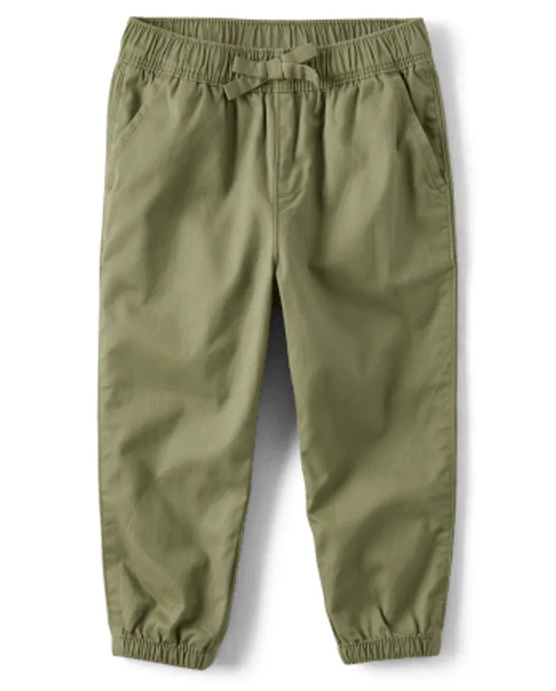 The Children's Place Baby And Toddler Girls Twill Pull On Jogger Pants