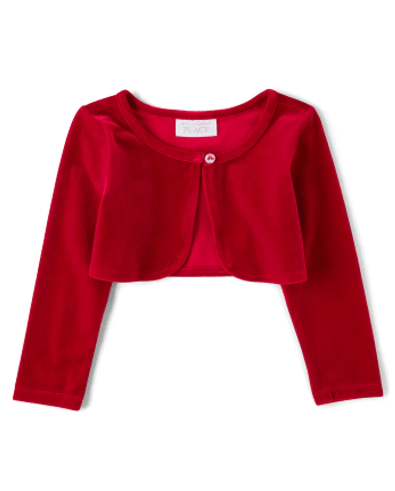 Toddler Girls Velour Shrug