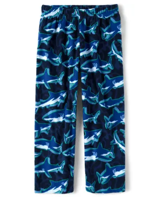 Boys Shark Fleece Pajama Pants
