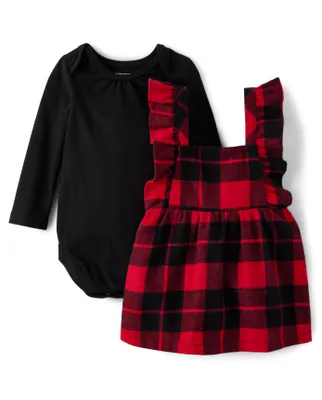 Baby Girls Buffalo Plaid 2-Piece Outfit Set