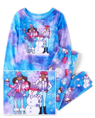Girls Snowman Pajamas