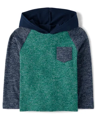 Baby And Toddler Boys Colorblock Hooded Top
