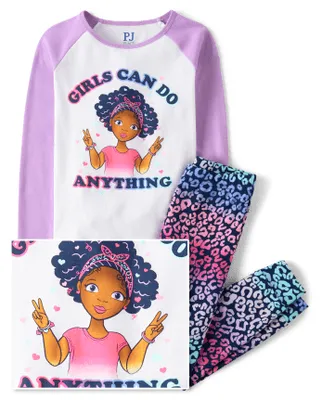 Girls Can Do Anything Snug Fit Cotton Pajamas