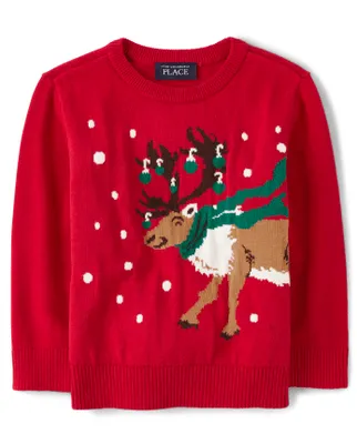 Baby And Toddler Boys Intarsia Reindeer Sweater