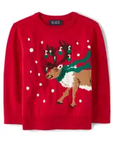 Baby And Toddler Boys Intarsia Reindeer Sweater