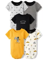 Baby Boys Puppy Bodysuit 5-Pack