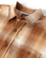 Mens Dad And Me Plaid Flannel Button Up Shirt
