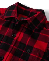 Boys Buffalo Plaid Flannel Button Up Shirt