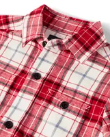 Boys Plaid Flannel Button Up Shirt