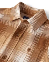 Boys Dad And Me Plaid Flannel Button Up Shirt