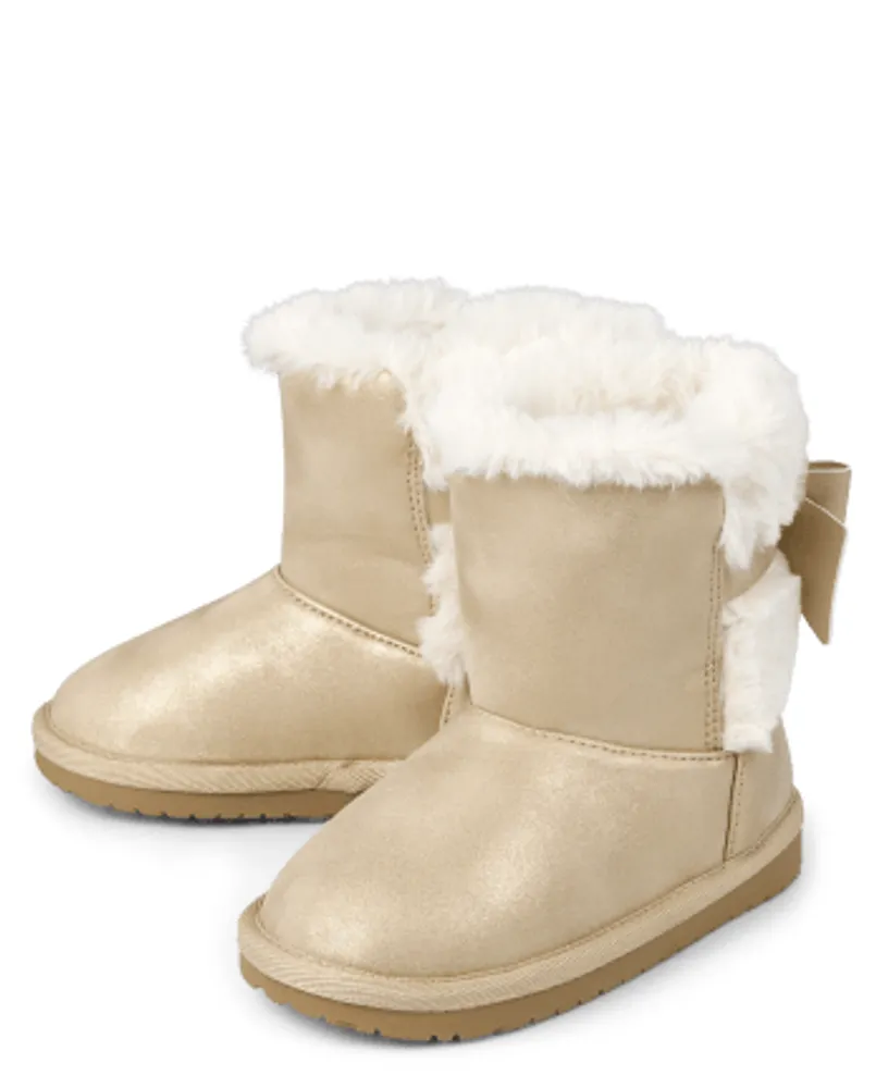 Toddler Girls Shimmer Bow Chalet Boots