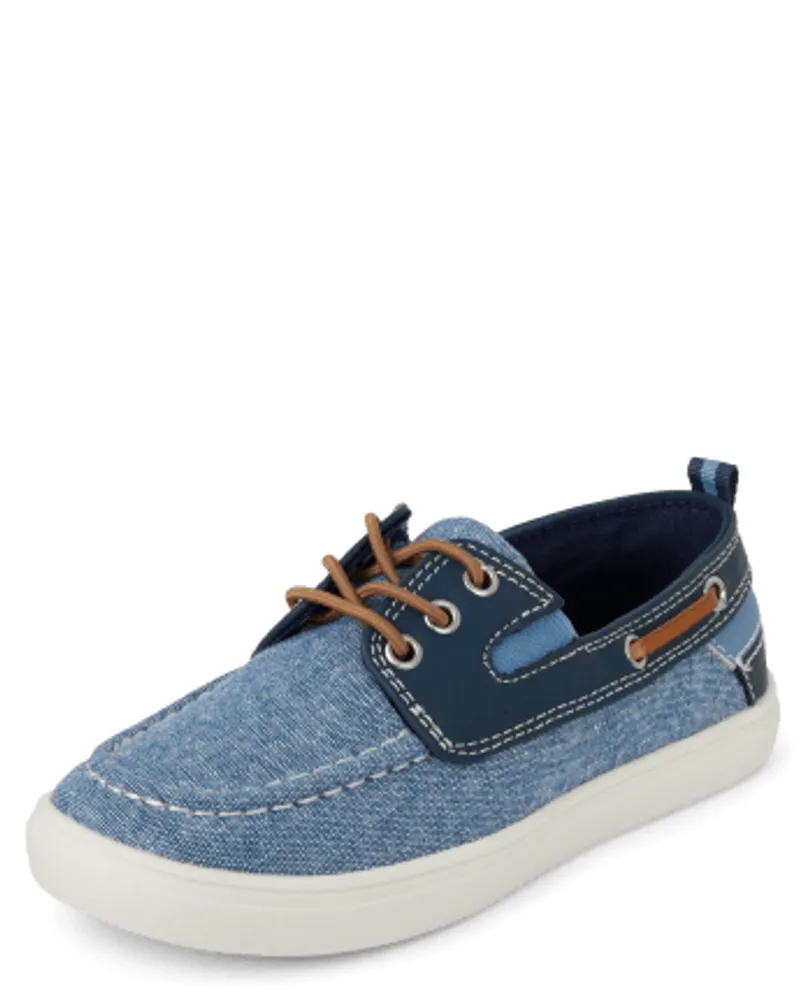 Boys Chambray Boat Shoes