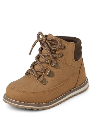 Toddler Boys Lace-Up Hi-Top Boots