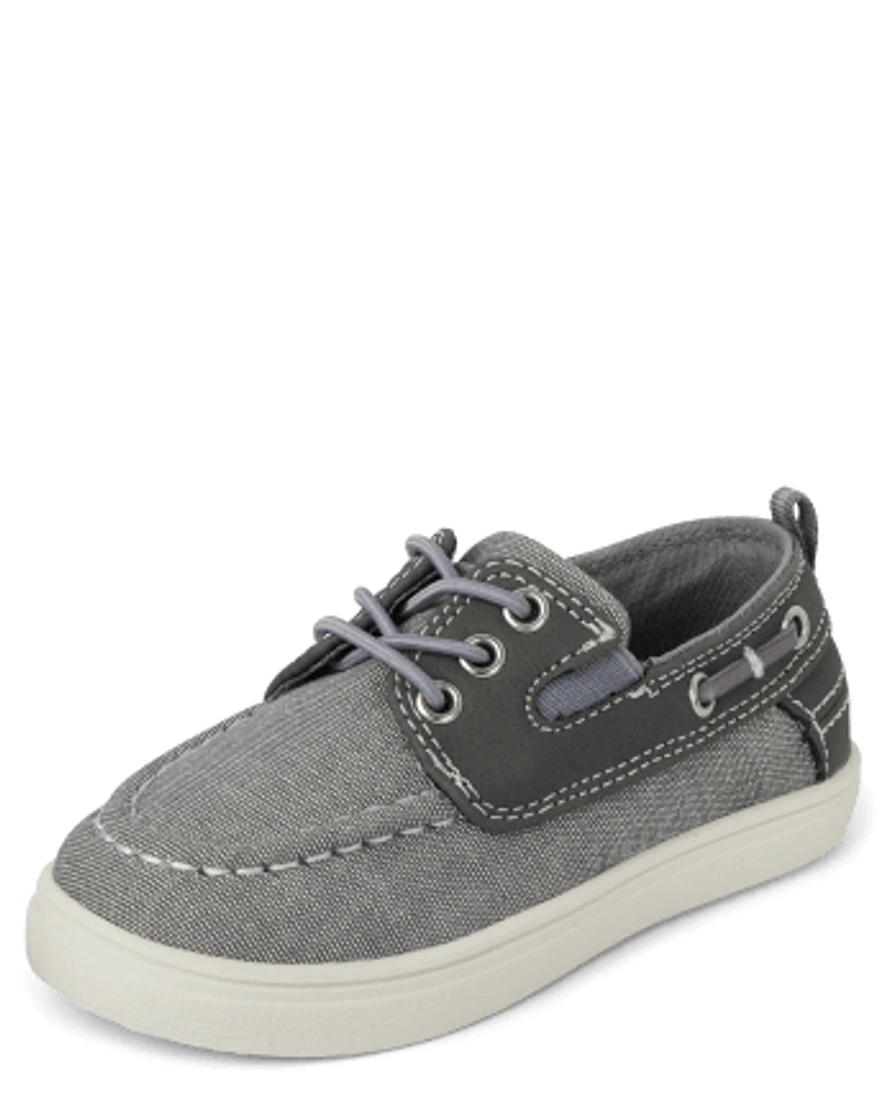 The Children's Place Toddler Boys Chambray Boat Shoes