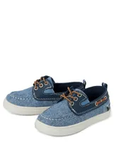 Toddler Boys Chambray Boat Shoes