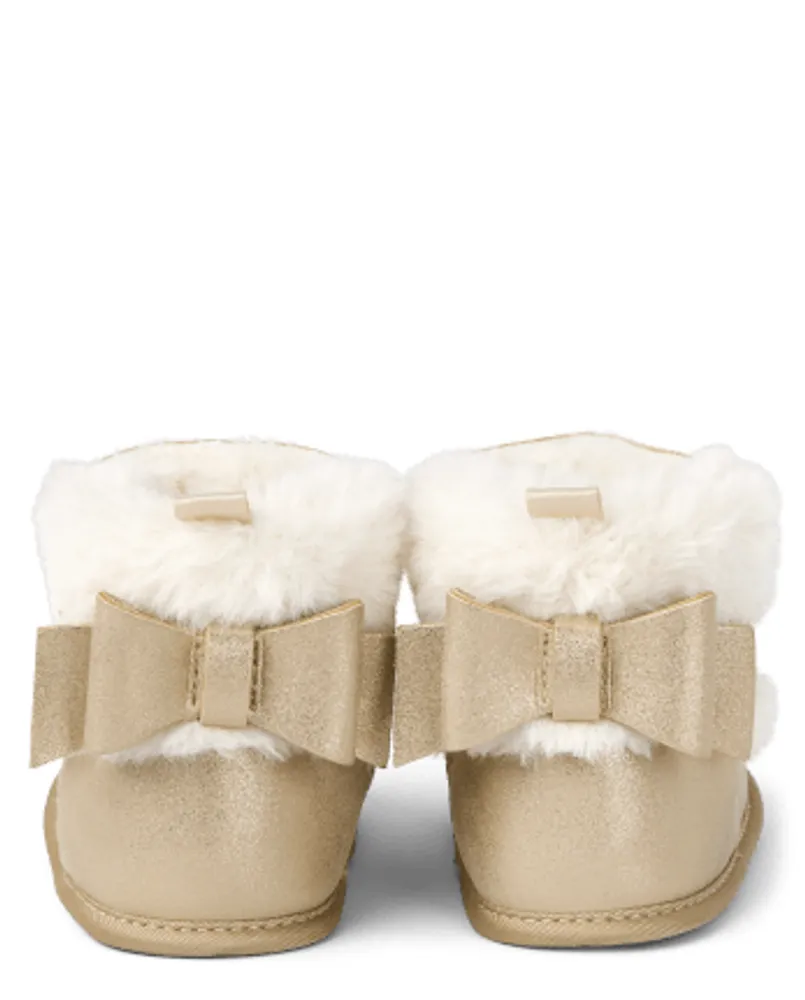 Baby Girls Shimmer Bow Chalet Boots