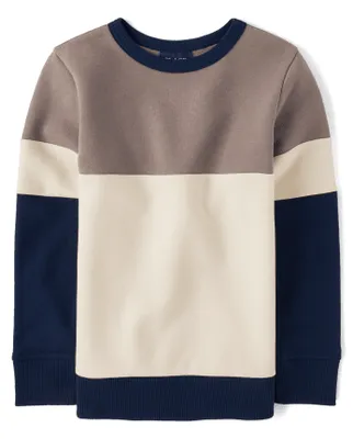 Boys Colorblock Fleece Sweatshirt