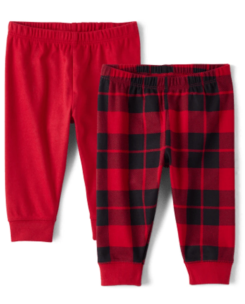 Baby Boys Buffalo Plaid Pants 2-Pack