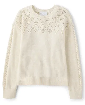 Girls Cable Knit Sweater