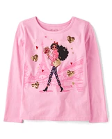 Girls Paris Girl Graphic Top