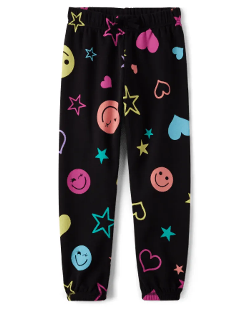 Girls Rainbow Icon French Terry Jogger Pants