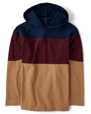 Boys Colorblock Hooded Top